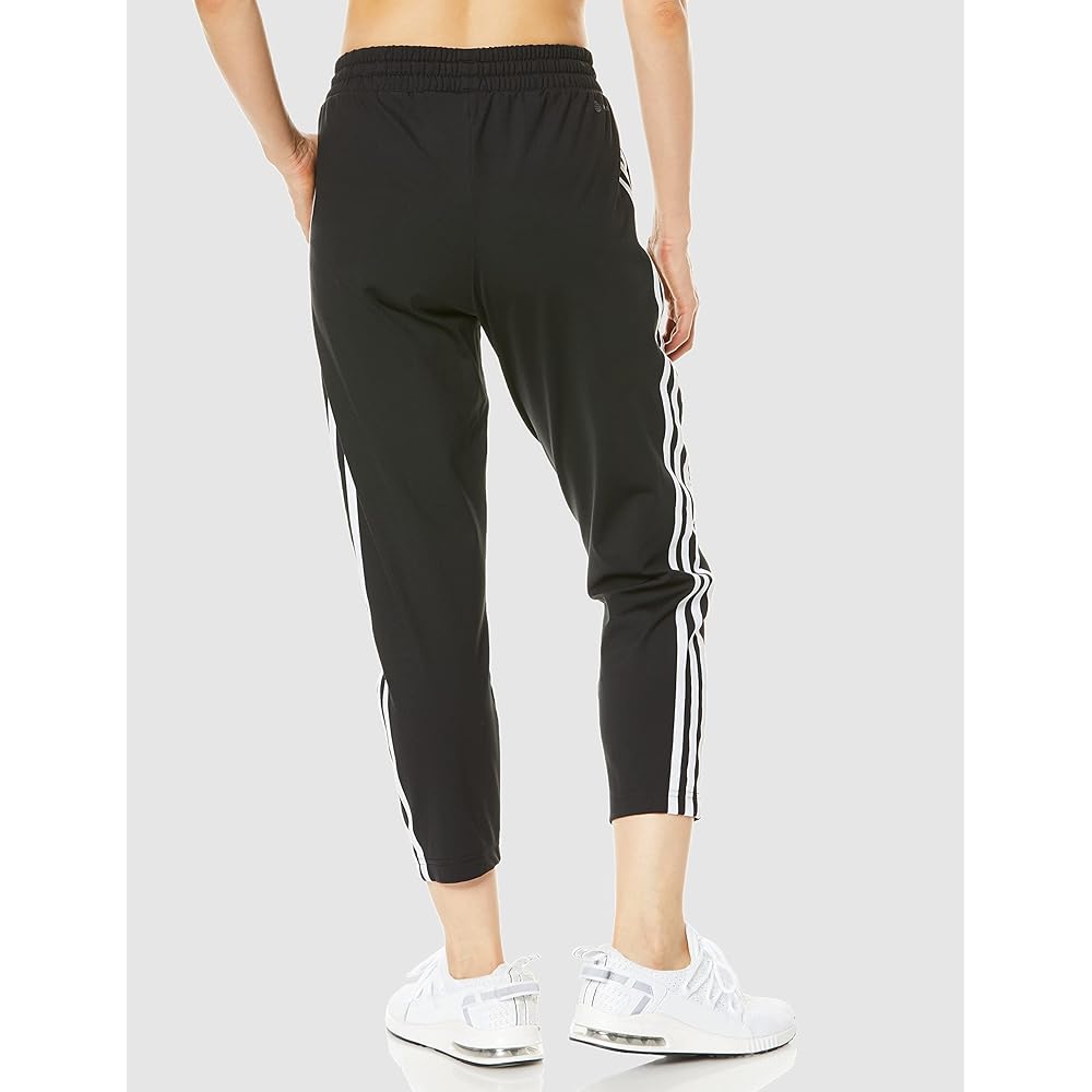 Adidas ZK895 Women's Sweat Pants Aero Lady Made4Training 7/8 Knit 3 Stripes Tapered Pants