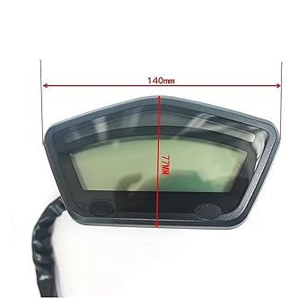 LED Indicator Odometer Fits Bike Scooter Motocross ATV Adjustment 7 Colors Universal Motorcycle LCD Digital Gauge Panel Speedometer Tachometer Odometer