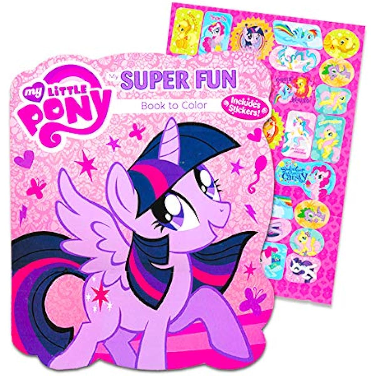 Colouring Books with Stickers Assortment Hello Kitty Colouring Book, My Little Pony Colouring Book, Disney Frozen Colouring Book (Set of 3)