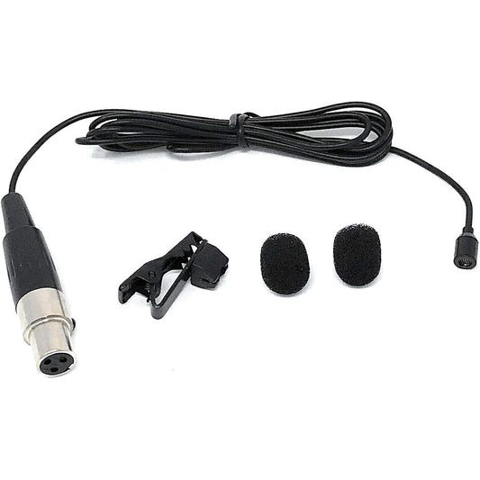 Black Lavalier Lapel Microphone with 3-Pin Mini XLR for GTD Audio G-787 G-733 G-622