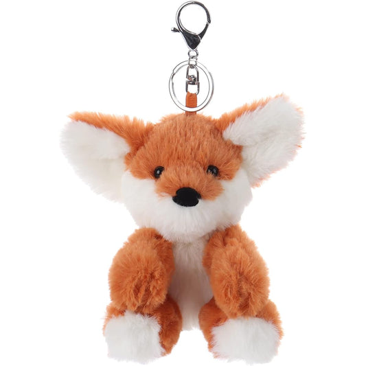 Apricot Lamb Cute Toy Stuffed Animal Fox Stuffed Soft Keychain for Kids Bag Wallet Backpack Handbag (5 Inch), Orange, S