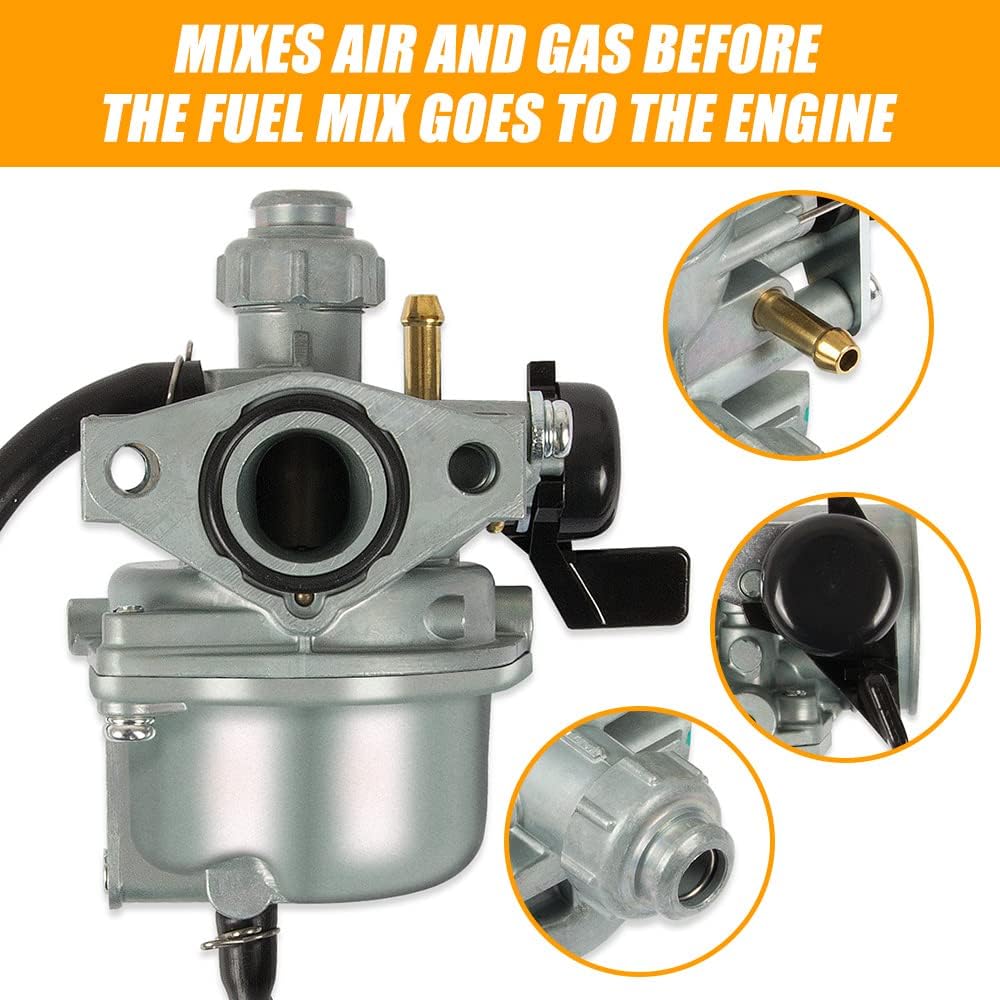 RANSOTO Carburetor Carburetor Carb XR70R 1997-2003 CRF70F 2004-2012 Honda Replacement 16100-GCF-672 with Carbon Dirt Jet Cleaner Kit