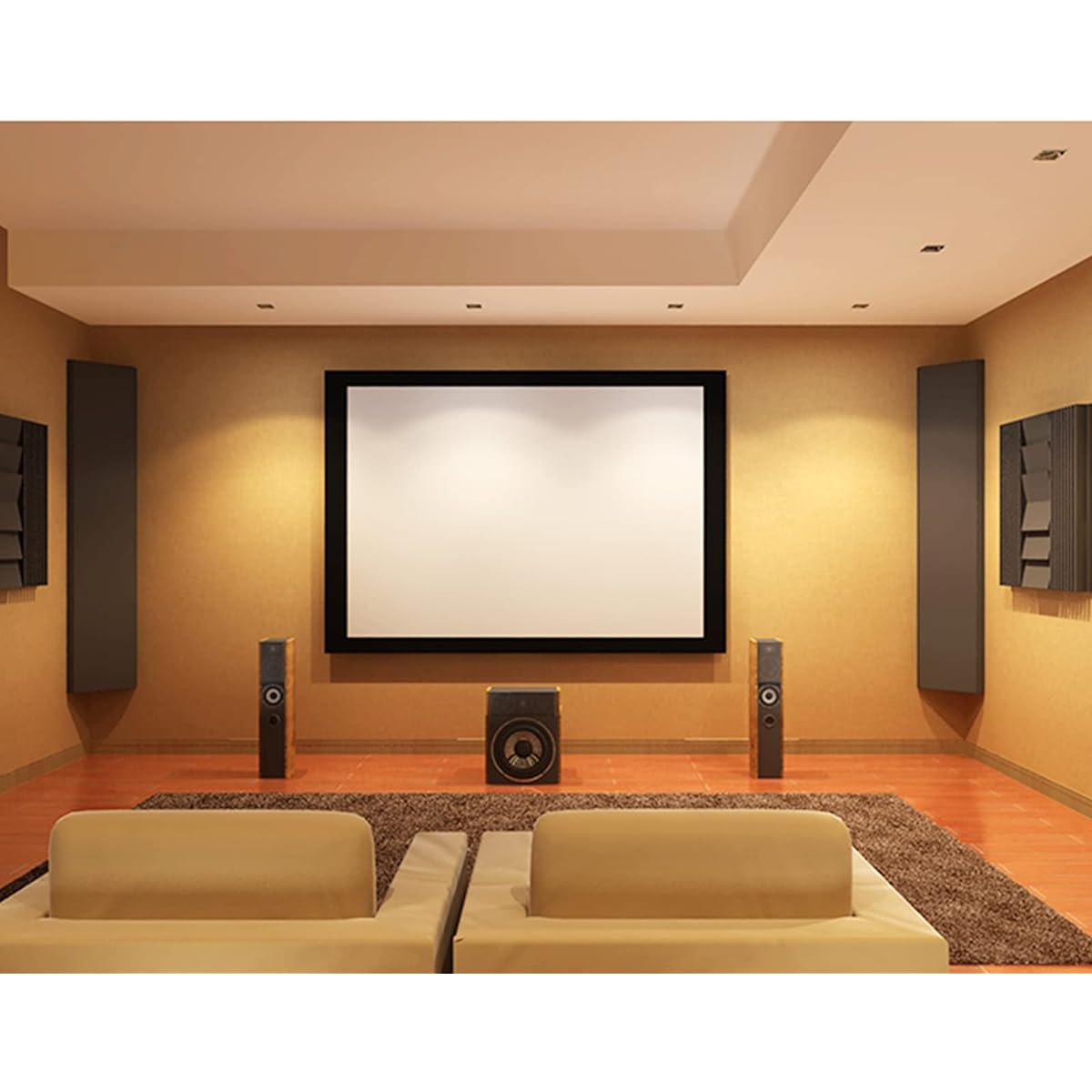Mini Sound Absorbing Cotton, Bass Trap Acoustic Foam Tiles Studio Soundproofing Foam High Density Soundproof Pad Panel for Corner Installation Between Wall and Ceiling (Purple 5