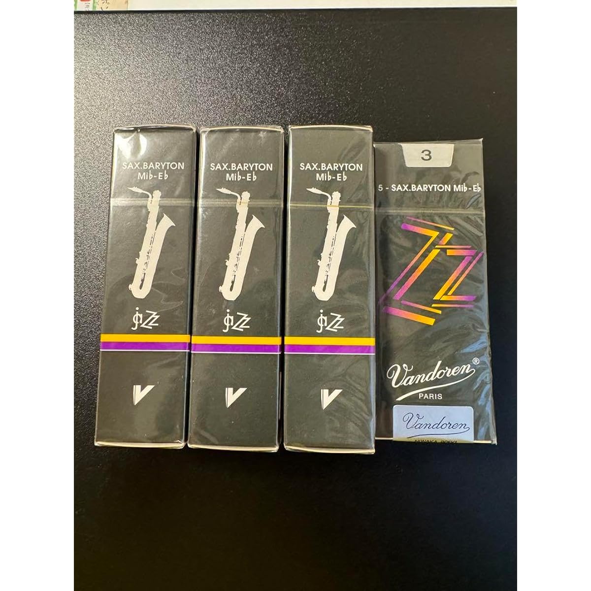 Vandoren Baritone Saxophone Reeds ZZ 3 (Old Packaging) x 4 Boxes (5 Pieces)