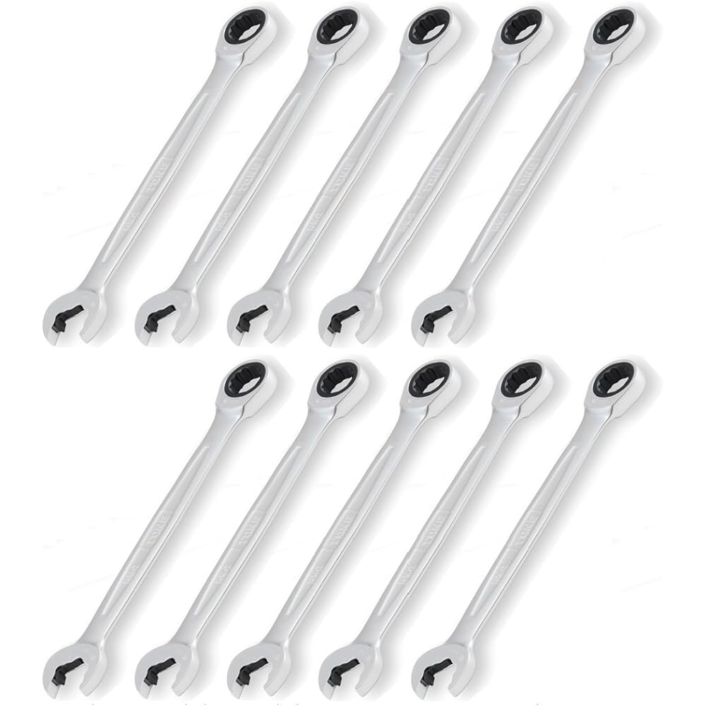 TONE Quick Ratchet Box Wrench RMQ-08-10S Width across flats 8mm 10 pieces