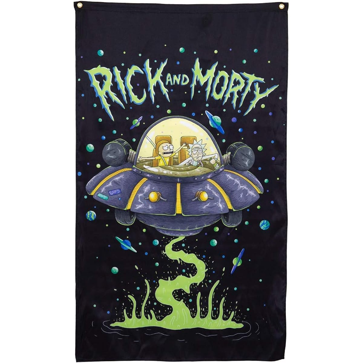 Calhoun Rick and Morty Space Cruiser Wall Banner (40" x 50")
