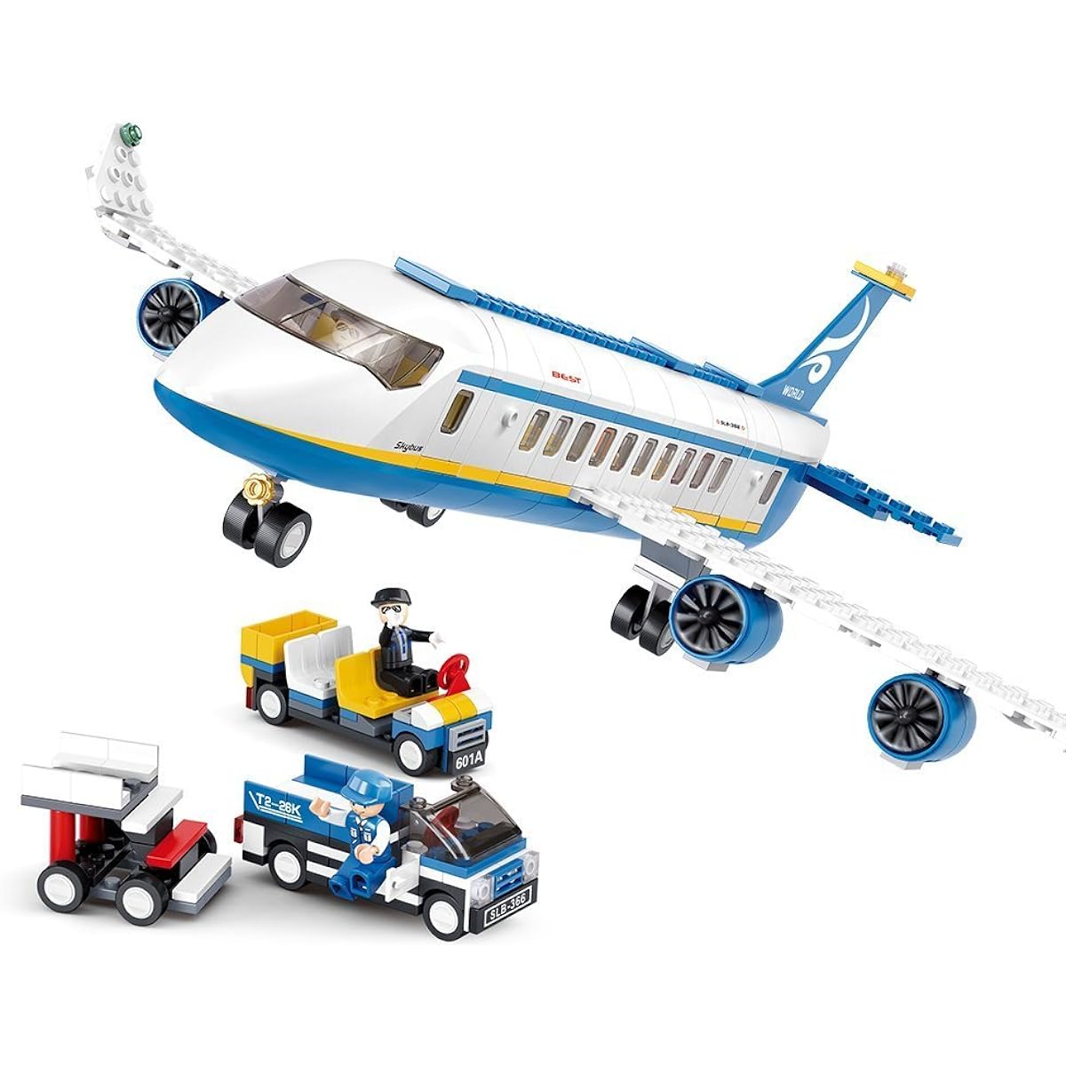 (Airbus) - Sluban M38-B0366 M38-0366 Aviation Blocks Plane Bricks Toy-Airbus