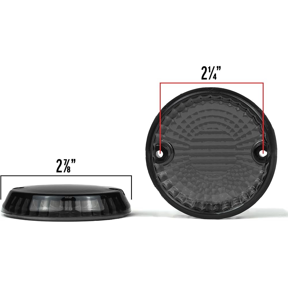 Krator Smoke Turn Signal Lens Indicator Blinker for Kawasaki Vulcan 900 Classic LT Custom 2006-2012