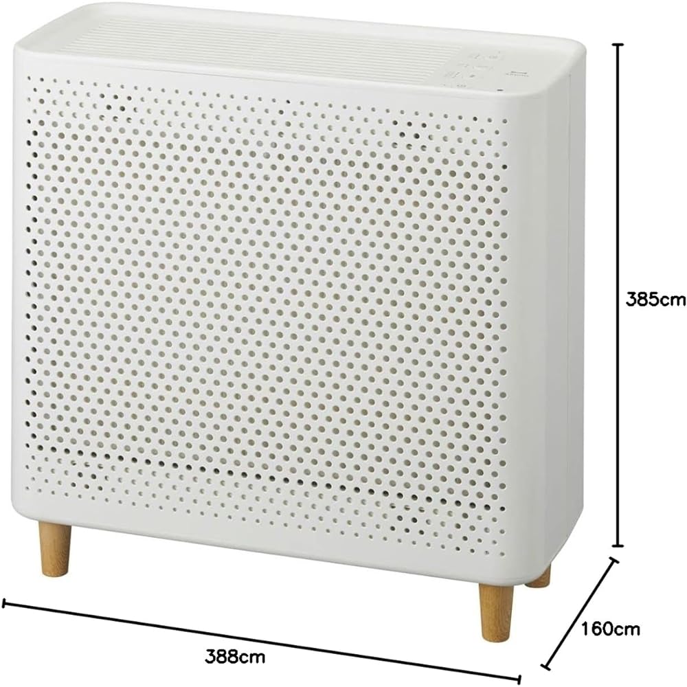 BRUNO Compact Floor Air Purifier, White Bruno Air Purifier, Small, Stylish, Pollen Countermeasure, Pollen, Disinfection, Deodorization BOE081-WH