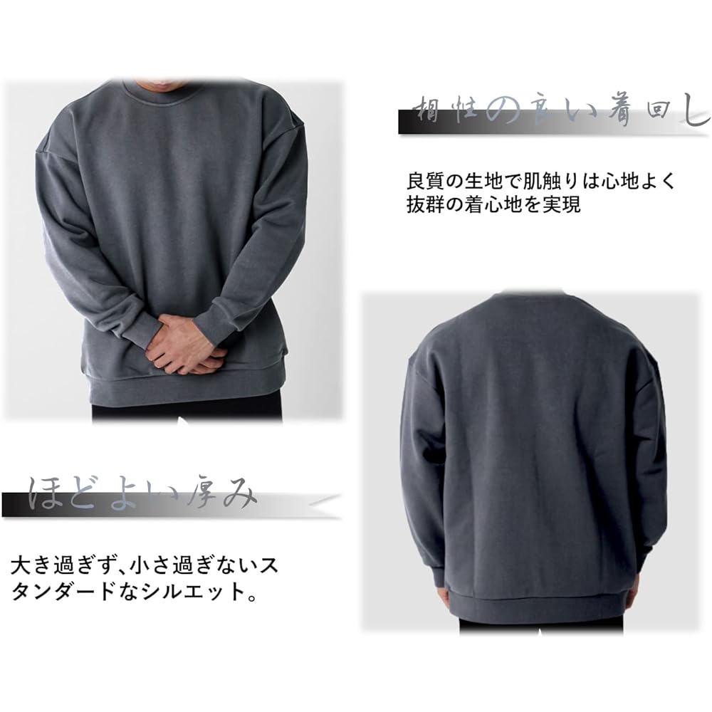 [Manatsulife] Men's Hoodie, Long Sleeve, Sweatshirt, T-Shirt, Sweatshirt, Pullover, Casual, Loungewear, Popular, Plain, Spring/Autumn T-06