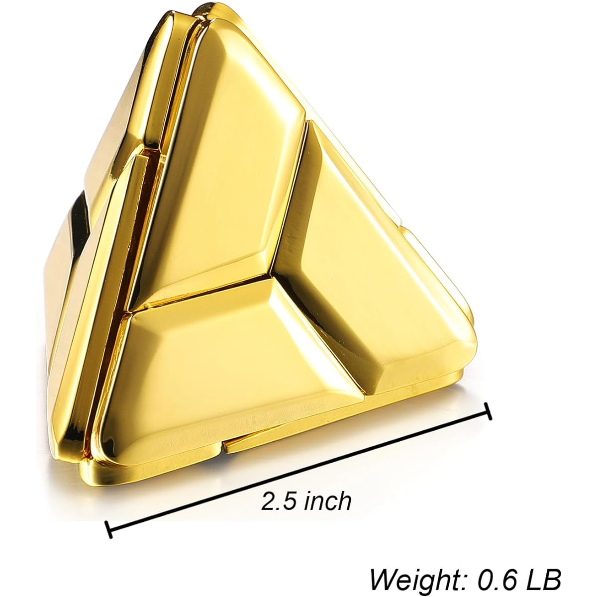 3D Triangle Metal Puzzle Brain Teaser Puzzle Fidget Desk Toy for Adults/Kids