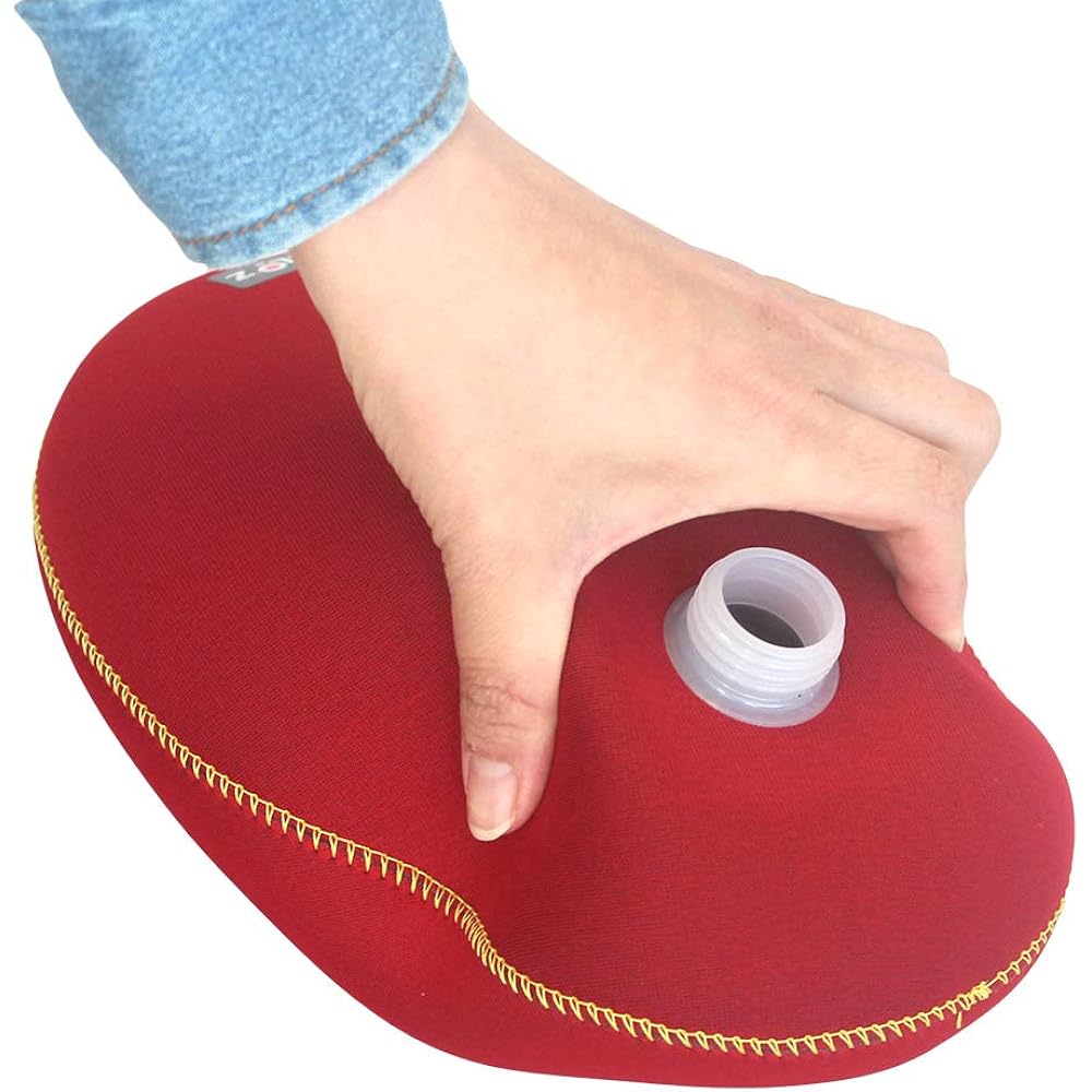 Soft hot water bottle egg shape/red [Set of 2]