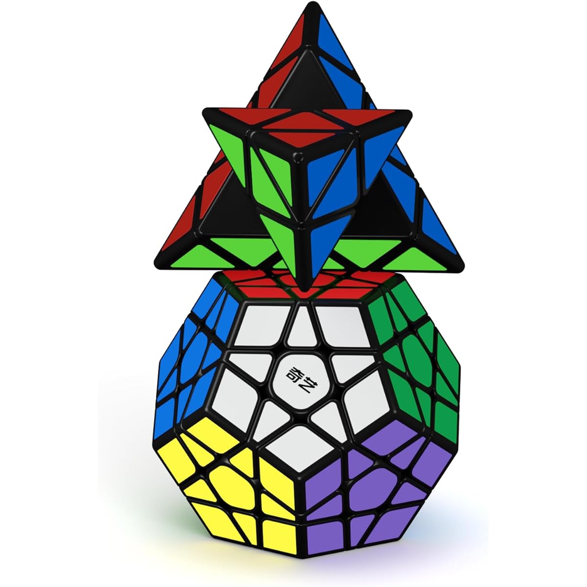 Speed Cube Set, ROXENDA Magic Cube Set of Pyramid Megaminx Cube Smooth Puzzle Cube