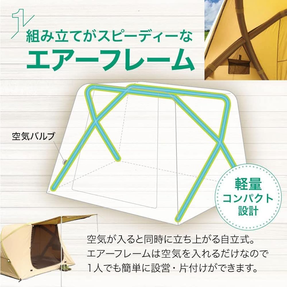 2023 Latest Model Tent for 2 People Inflatable Air Frame Compact Lightweight Sea Simple Tent Water Pressure Breathable Double Layer Easy Setup Tent Picnic Outdoor Cherry Blossom Viewing Disaster Prevention Camping Easy to Assemble Storage Carrying Bag In