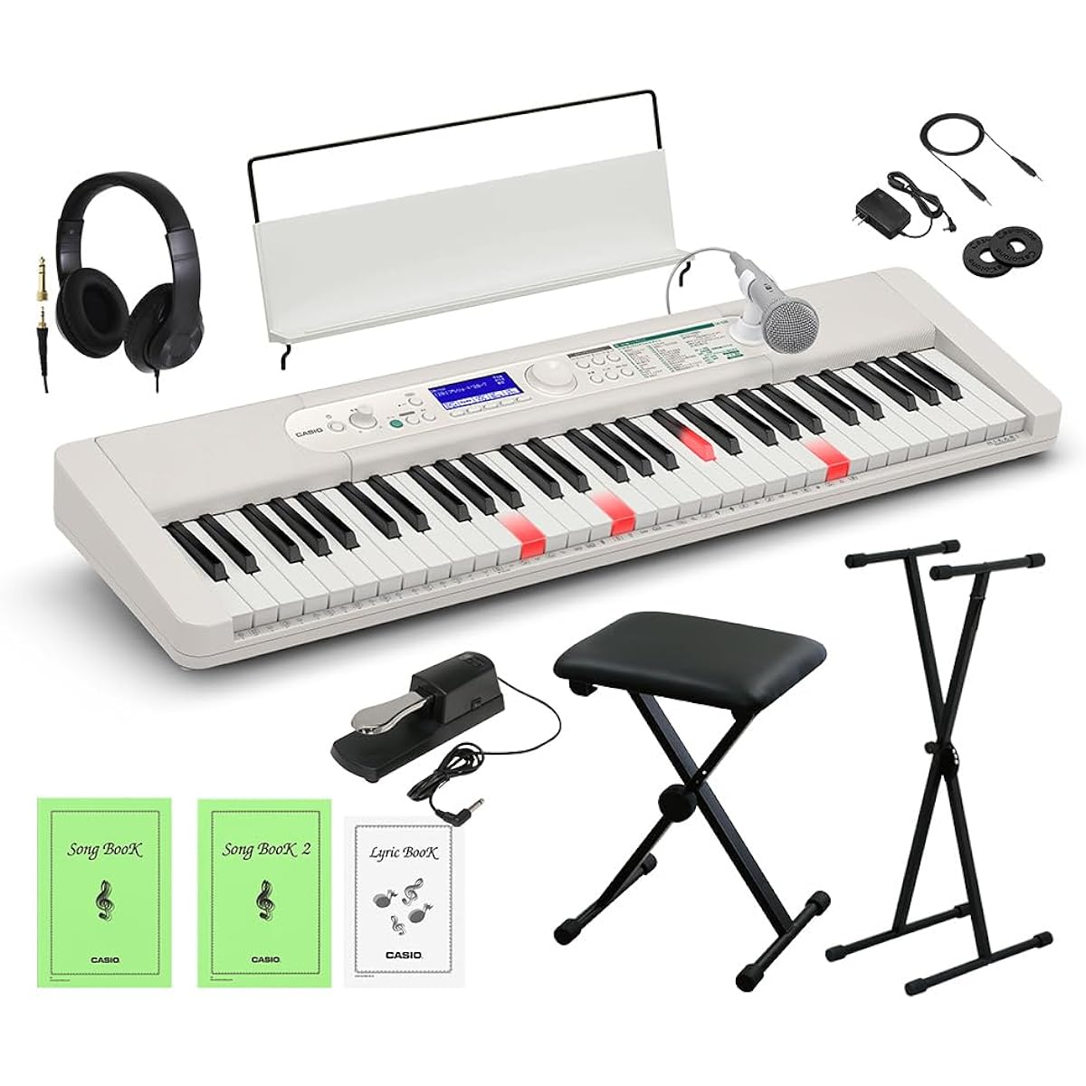 CASIO LK-530 Stand, Chair, Headphones, Pedal Set Casio