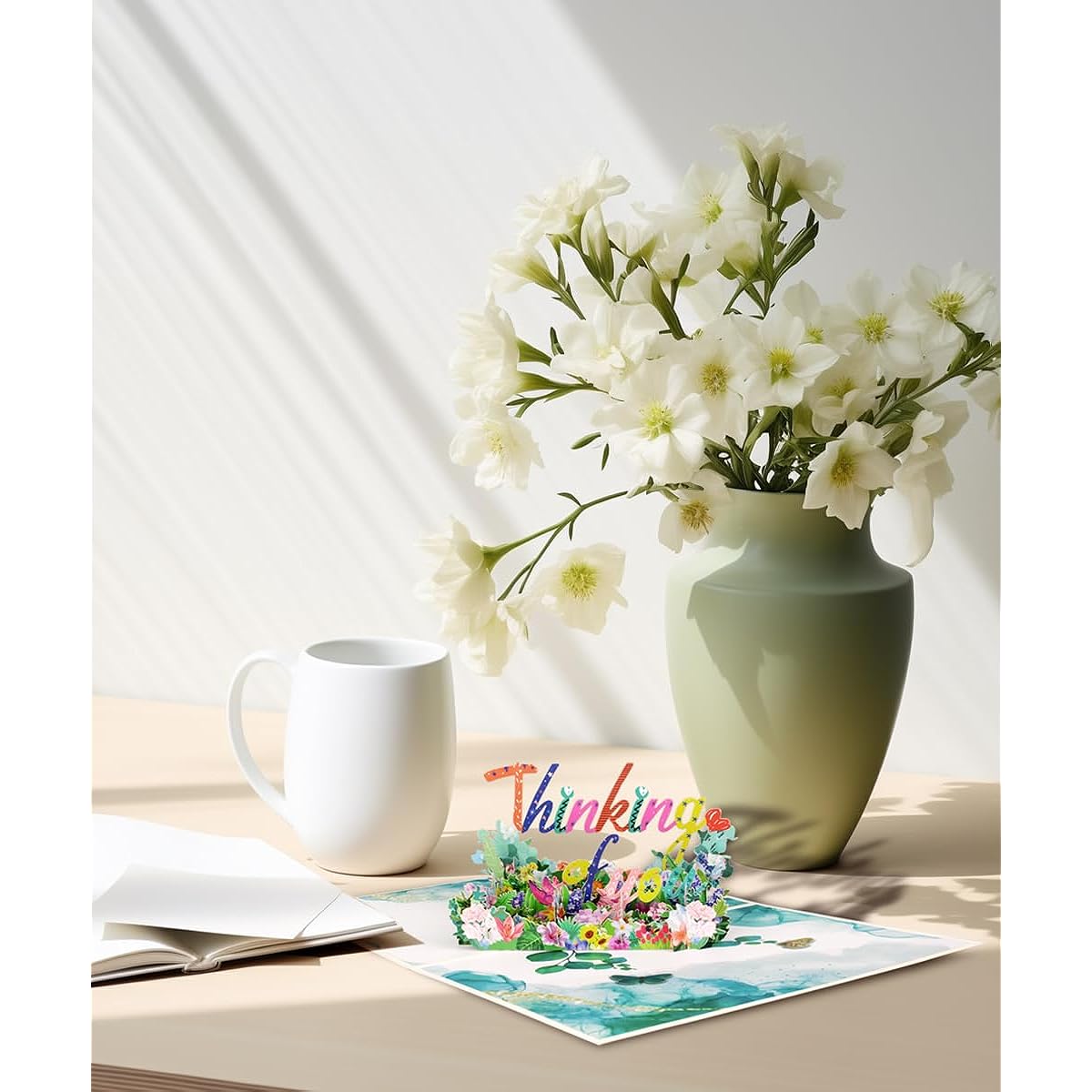 Magic Ants Thinking of You Card with Envelope - An Expression of Heartfelt Care and Support - Thinking of You Greeting Card with Inspirational Quotes - 3D Pop-up Encouragement Card Get Well Card