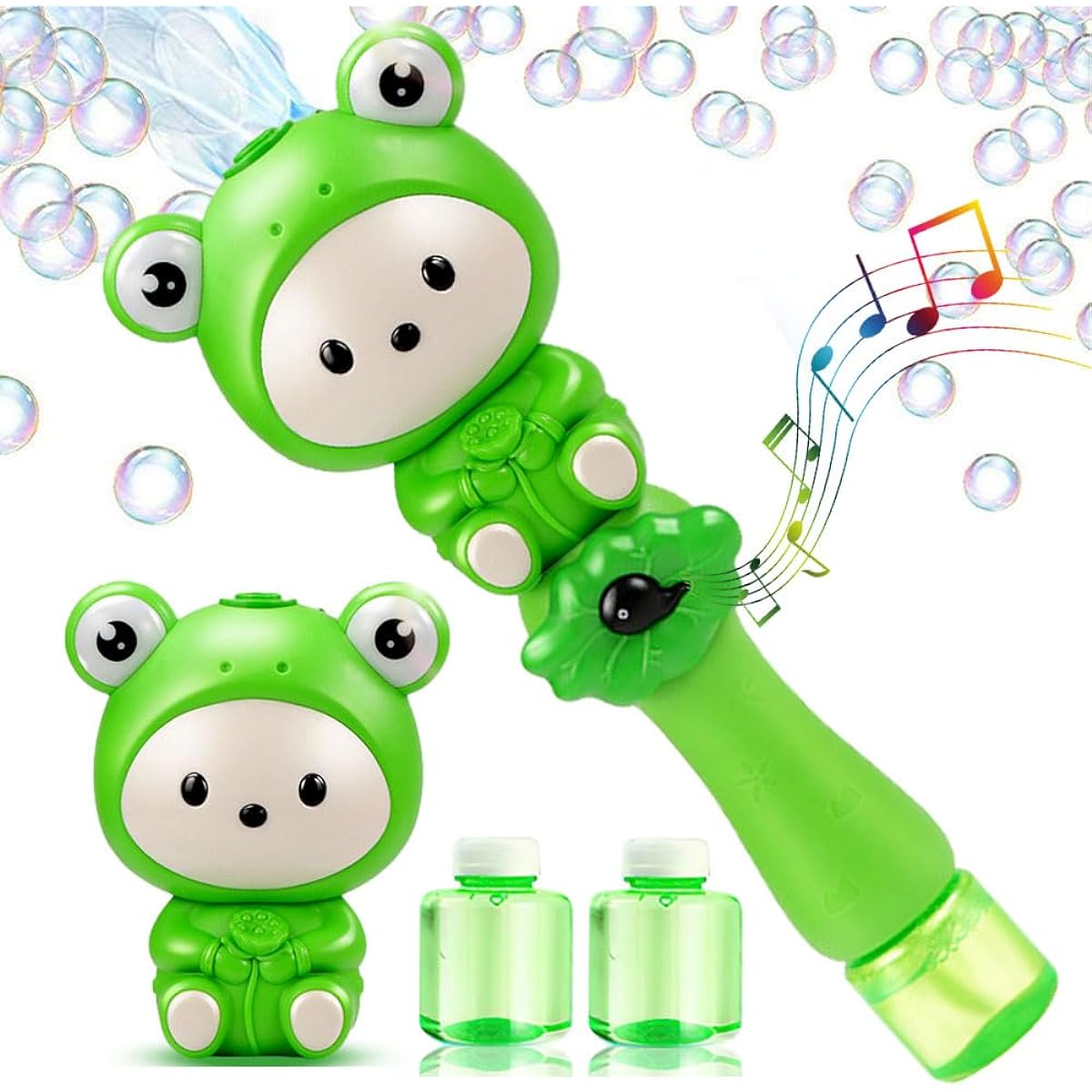 Bubble Wand for Kids, Automatic Bubble Maker Electric Bubble Machine Blower Cartoon Musical Light Up for Toddler Girls Toys Party Favors