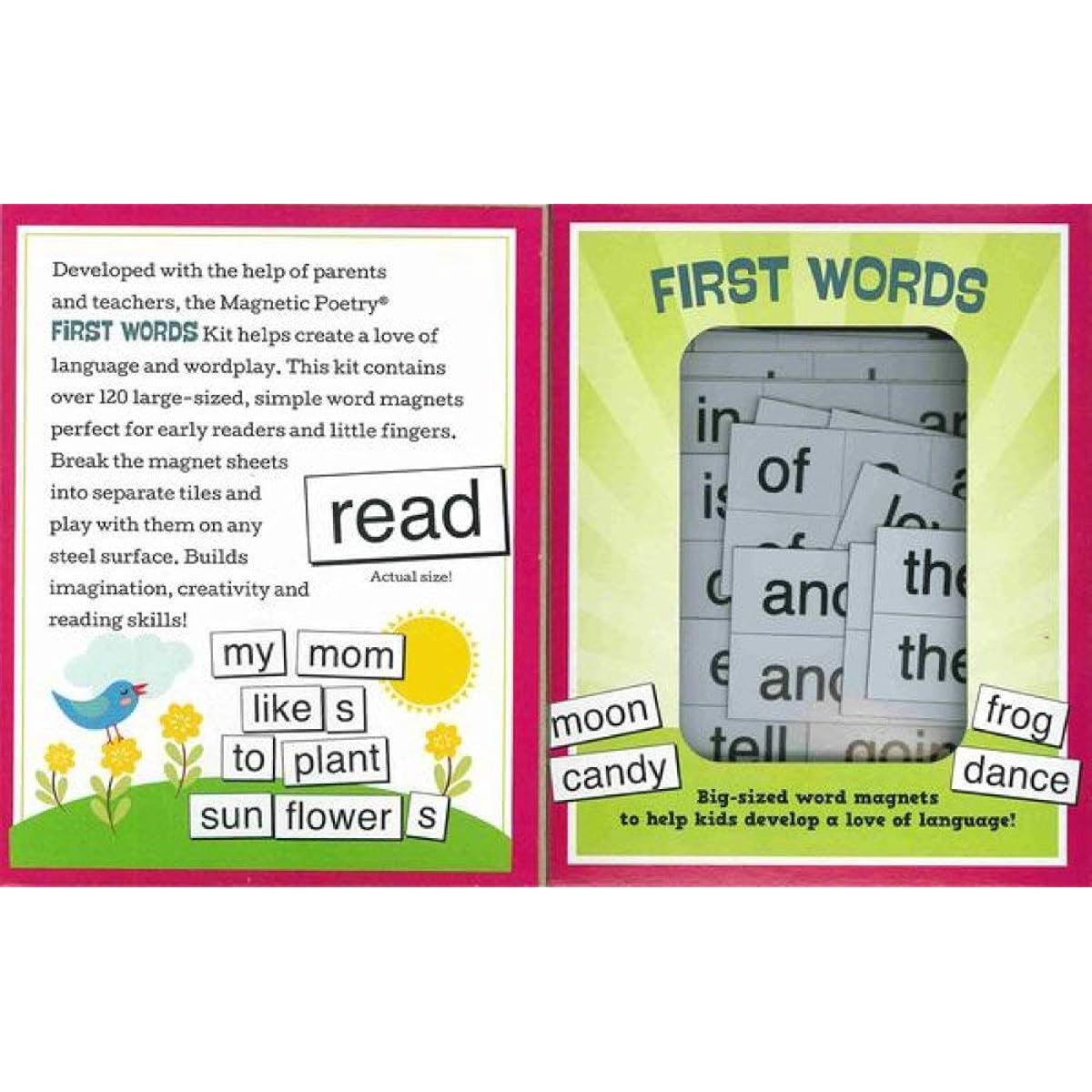 [Magnetic Poetry] Magnetic Poetry Kids First Words Kit Ages 4 and Up Words for Refrigerator Write Poems and [Parallel Import]