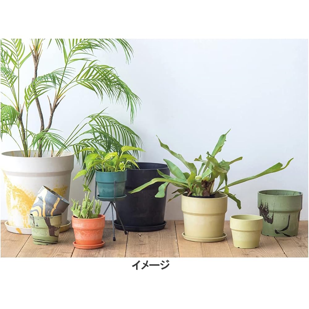 Posh Living Urban Plant Pot Marble Sesame x Lemon Φ32.5 x H34cm 81053