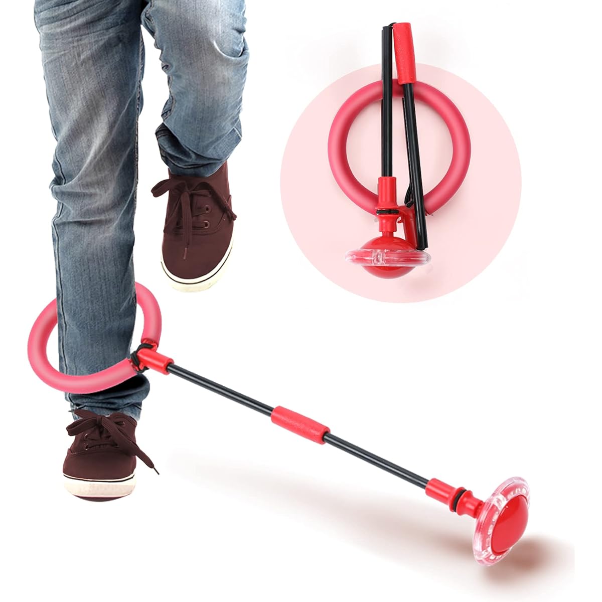 Mumba Kids Foldable Ankle Skip Ball Flash Jump Colorful Sports Swing Ball Fitness Jump Rope Fat Burning Game for Adults and Kids