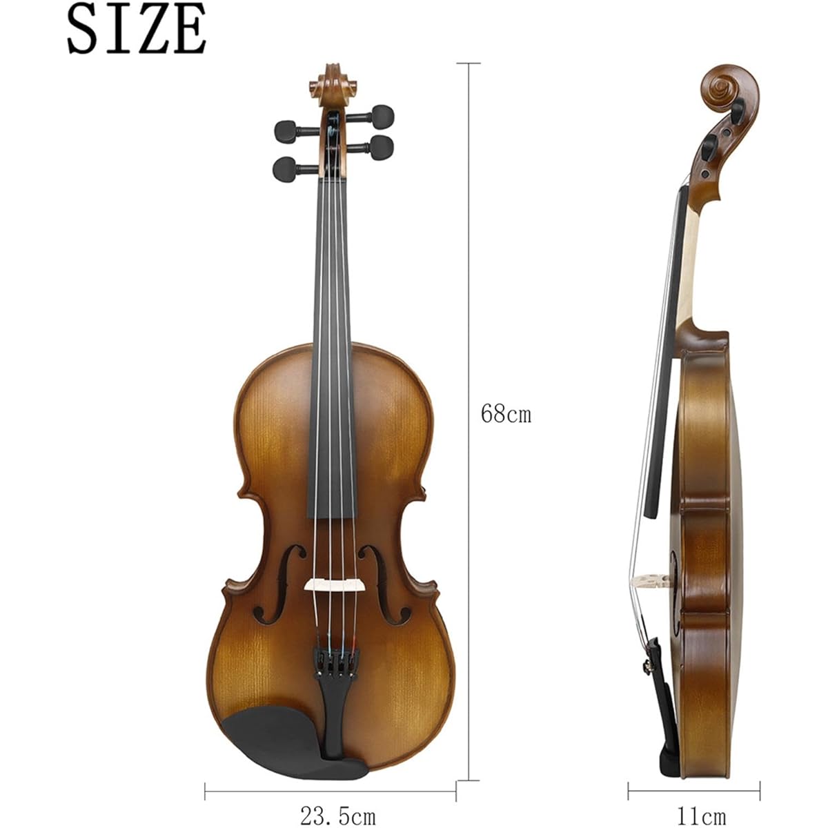 Perfk 4/4 Violin Spruce Wood Fiddle Portable Professional Starter Kit, Stringed Instrument for Teens Beginners Gift Play