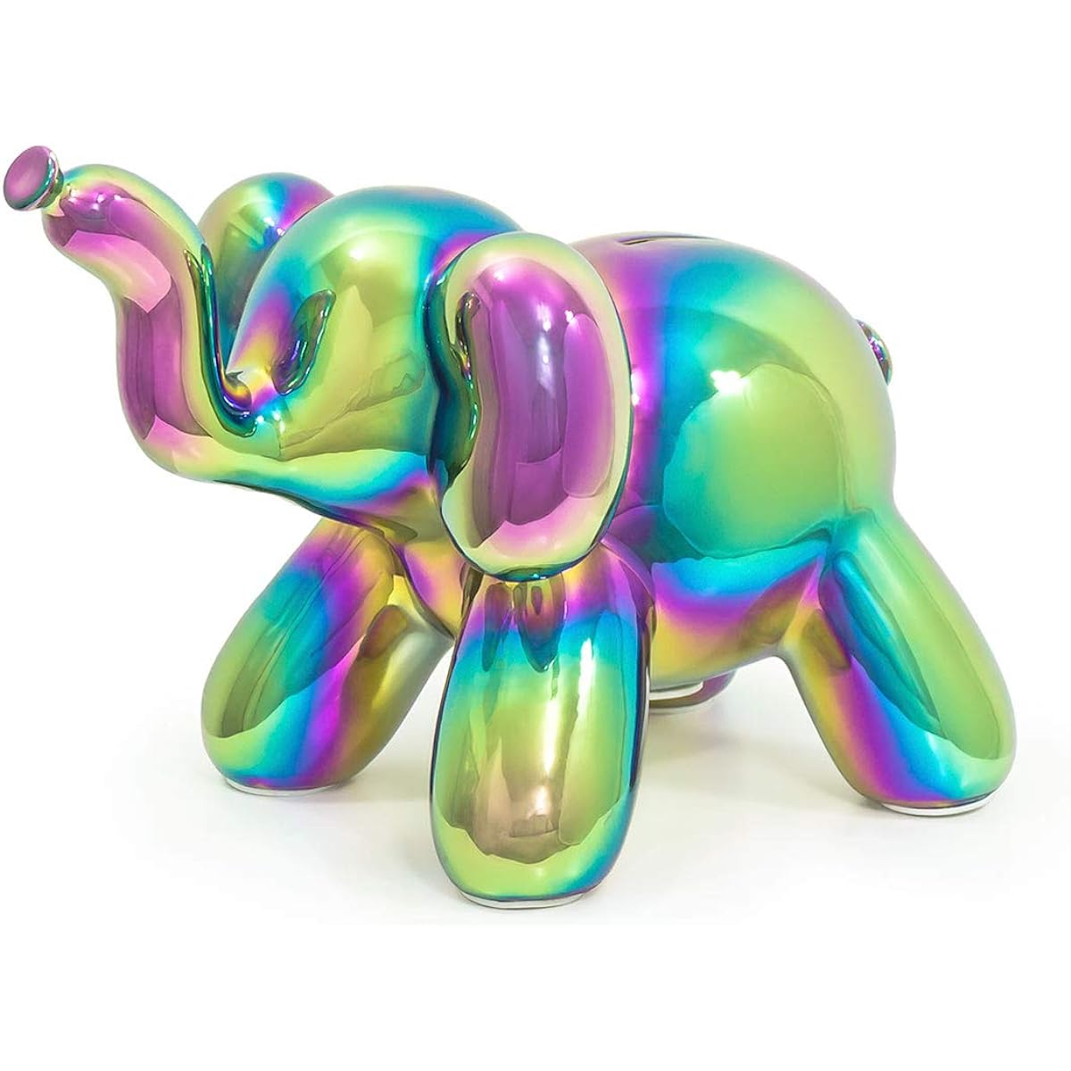 Made By Humans Balloon Money Bank - Baby Elephant - Unique Piggy Bank Gift for Cool Kids and Adults (Rainbow)