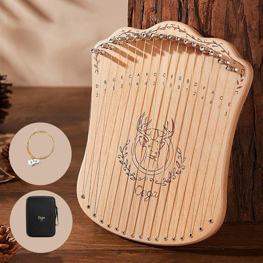 17-string Lyre Harp, Wooden, Finger-Picking, Stringed Instrument, Beginner's, Small Harp 6 OVH27F