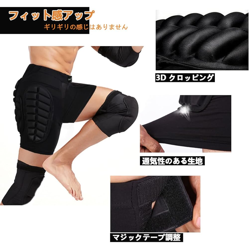 CENCI Hip Protector, Snowboarding, Hip Guard, Bike Protector, Cushion, Skiing, Butt Pad, Protector Pants, Breathable, Hip Pad, Shock Absorption, Butt Pad, For Summer and Winter, Protective Pad, Unisex, Butt Pad, Bike Protector, Bike Pants Inner Protector