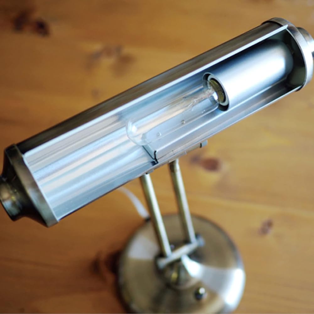 Interform desk light LT-4948GD Rocheri with incandescent bulb gold antique hairline retro