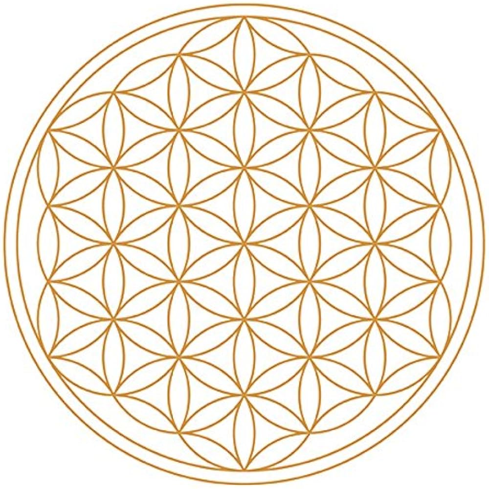 Prema Nature's Design Golden Aladdin Water Server 1.3L & Mythos Golden Glass Set of 2 ~ Golden Flower of life ~ Transparent Large