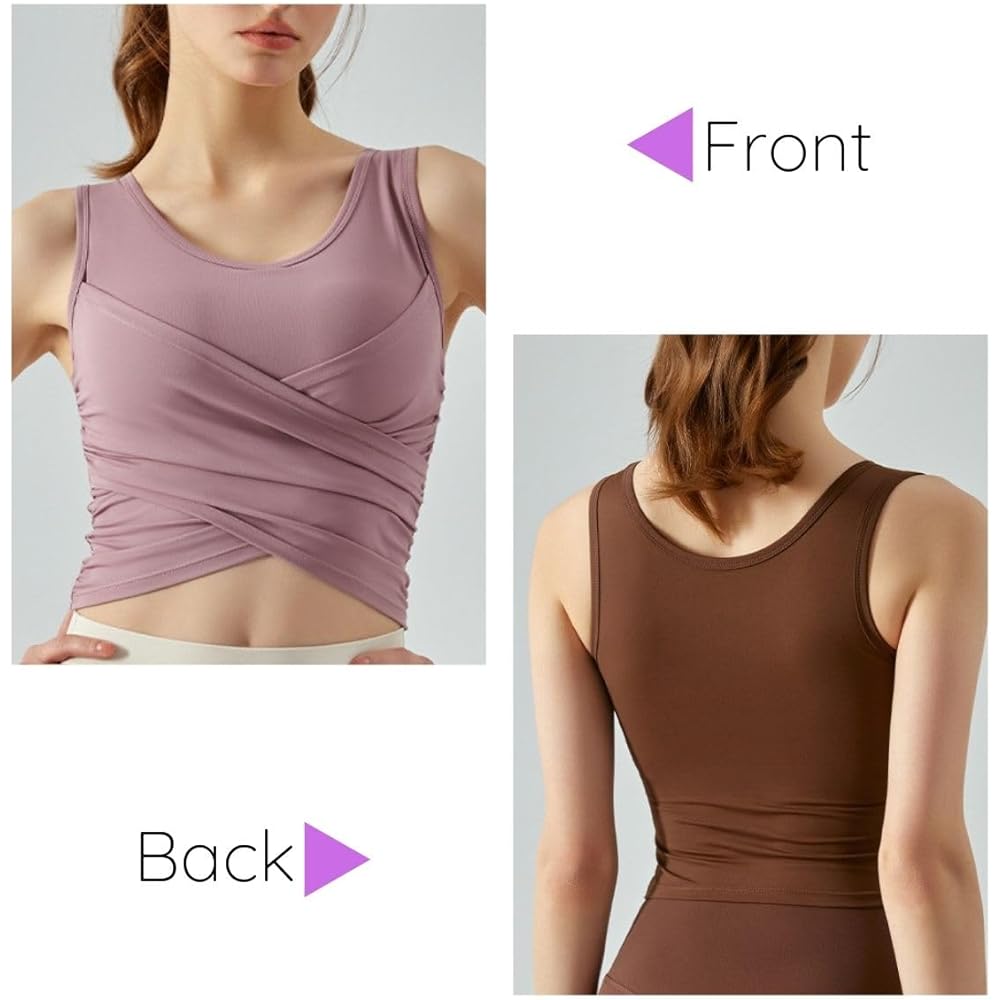 [VeroMan] Yoga Wear with Cup Tank Top Short Length Tops No Shaking ppi-ttb032