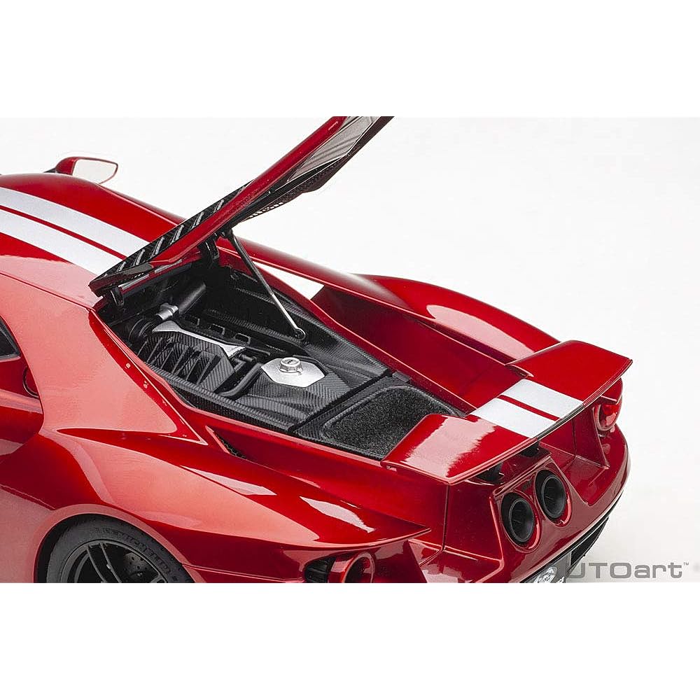 AUTOart 1/18 Ford GT 2017 Metallic Red/Silver Stripe Finished Product