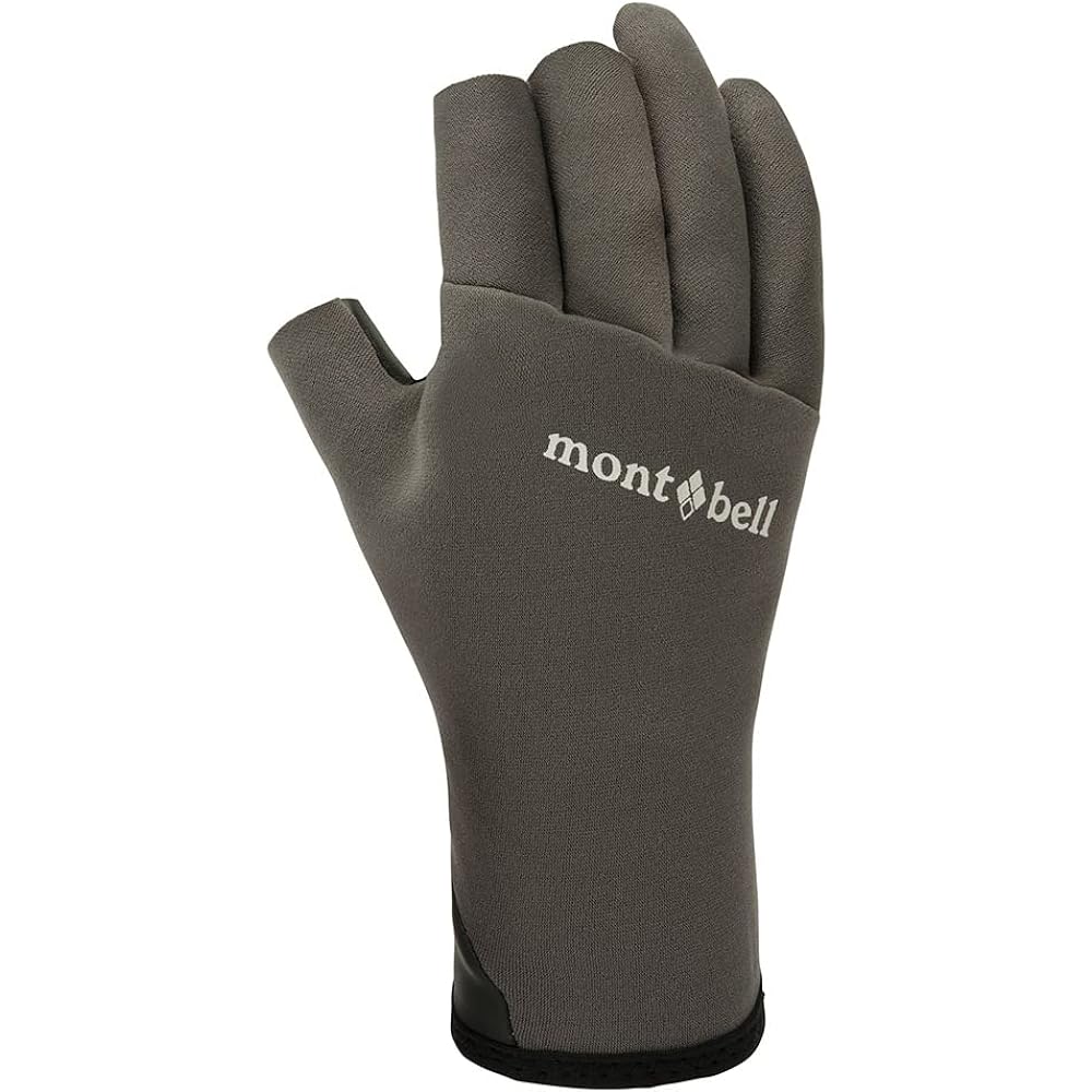Mont-bell [mont-bell] Climaprene Three Fingerless Fishing Gloves Gray #1126204