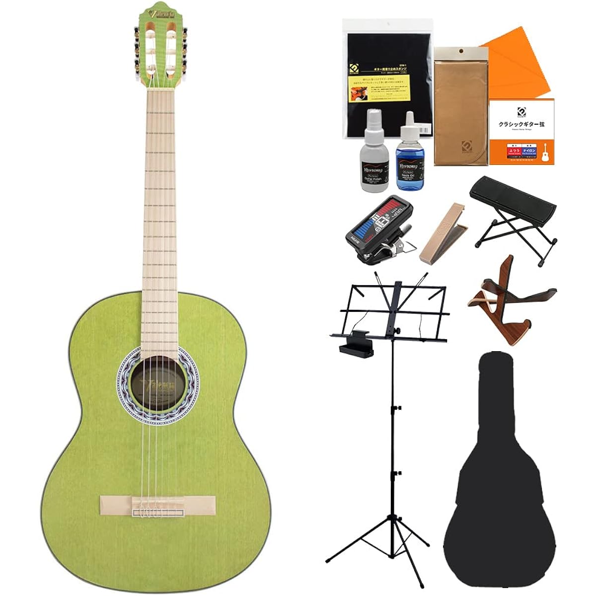 Valencia VC354H 4/4 Classical Guitar Beginner 14-piece Set GN Valencia