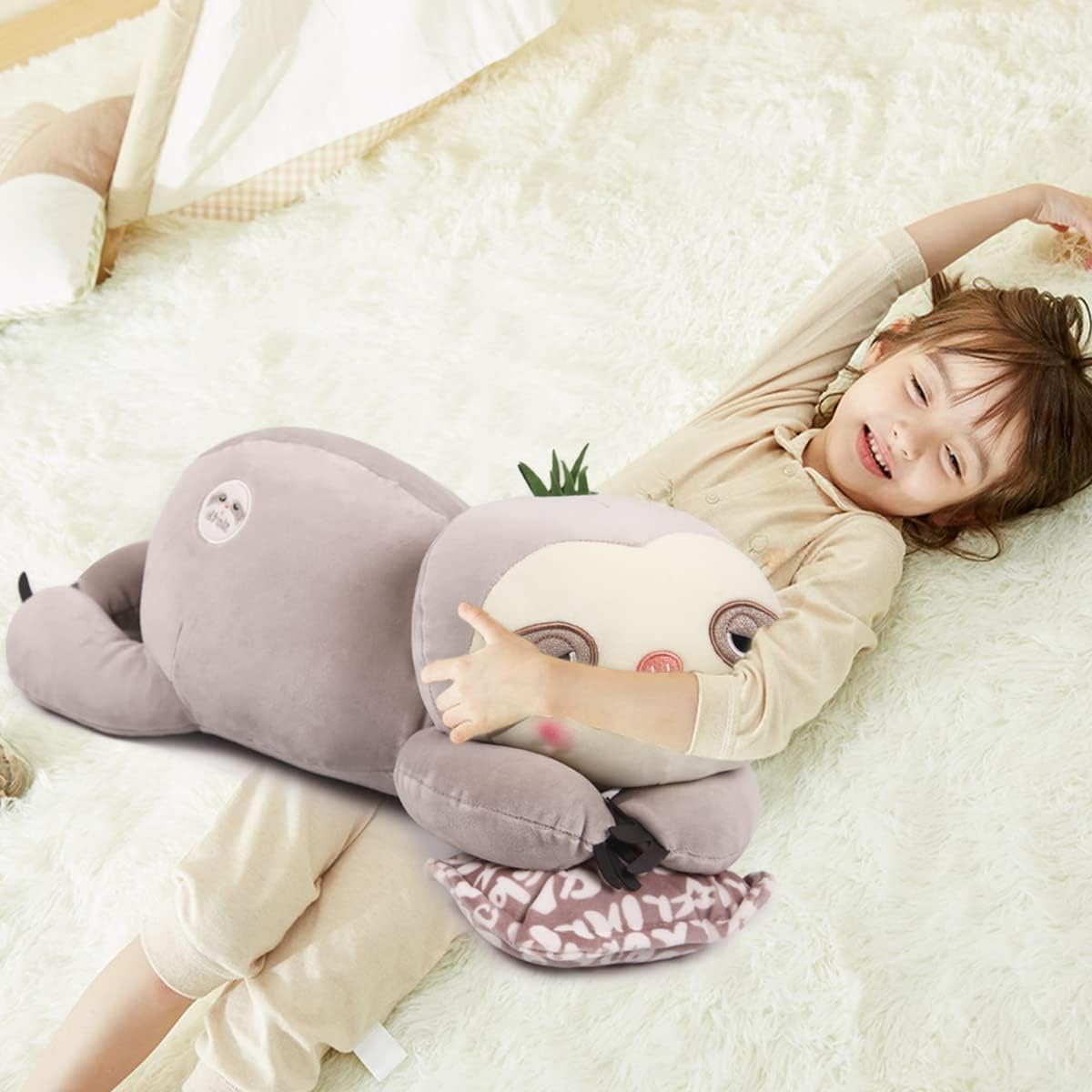 ARELUX 13.7" Sloth Plush Animal Pillow Soft Koala Stuffed Animal Pillow Doll Toys for Birthday Valentine's Day Christmas Perfect for Sofa/Chair/Bed