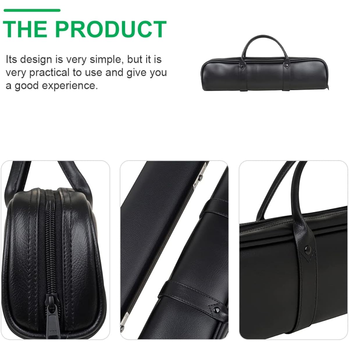 ARTIBETTER Leather Flute Storage Bag Leather Flute Clarinet Storage Bag Soprano Saxophone Case Flute Storage Case for Outdoor Use