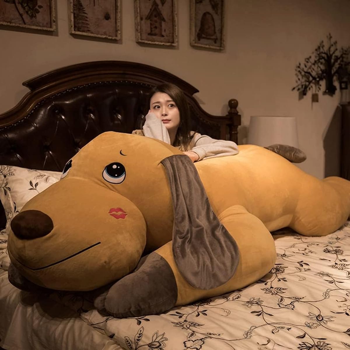 illow, Christmas, present, animal, dog, toy, large, animal, side sleeping, celebration, 1.3m, dog-sewn wrapping, sleeping pillow, cute, birthday, hug pillow, stuffed animal, cushion, Valentine's Day, interior, style 1, gift, extra large, dog, long pillow
