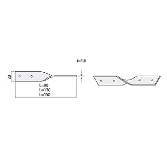 DAIDOHANT (Z Hardware) Z Mark Twist Hardware ST-12 (Length L) 120mm (200 pieces) [With nails] 37969