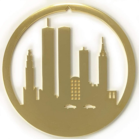 Valerie Atkisson World Trade Tower Nostalgic Christmas Ornament, Gold, 24K Gold