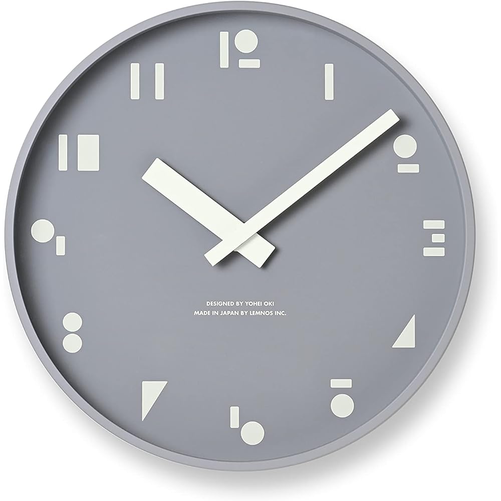 Lemnos Wall Clock Analog Quartz Watch MSS Gray M,S,S. SYO21-04 GY Lemnos Lemnos Diameter 20cm Thickness 4cm
