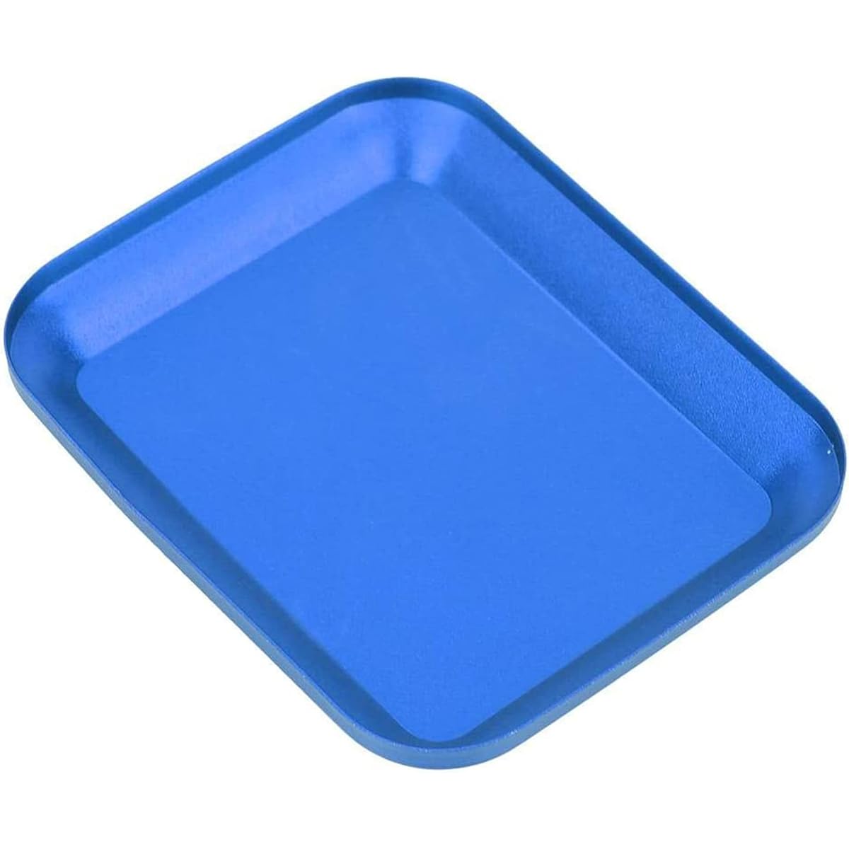 Screw Tray with Magnetic Pad, Aluminum Screw Disc Pallet for RC Model Car Helicopter Airplane Repair Tool, Blue