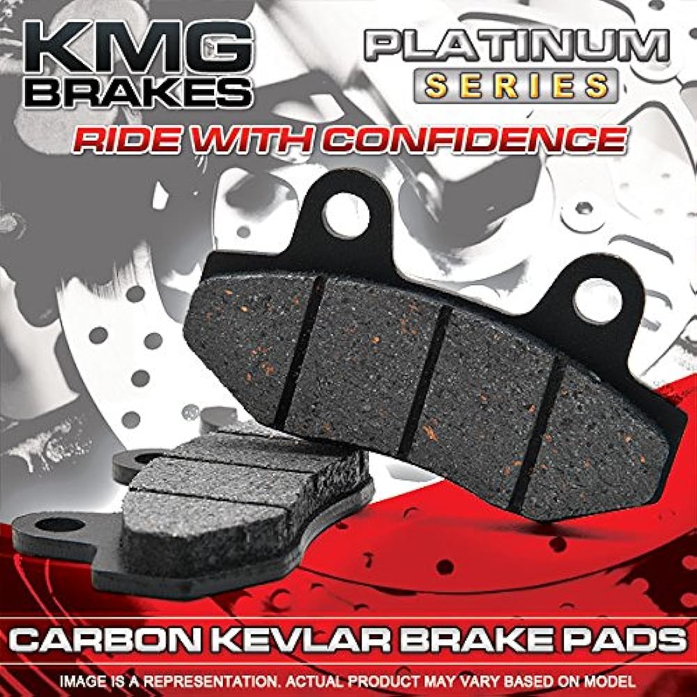 KMG Front + Rear Brake Pads for 2006 Harley FXDLi Dyna Low Rider - Non-Metallic Organic NAO Brake Pad Set