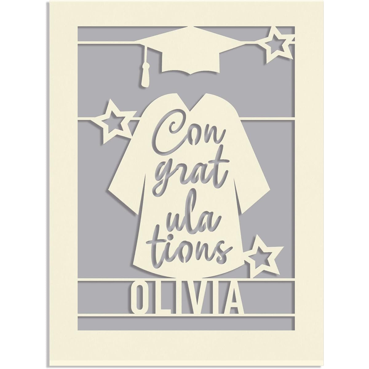 Personalized Graduation Cards for Him, Daughter, Son, Graduate, Student, Friend, Congratulations, Laser Paper Cut, Class of 2022 Greeting Cards with Envelope and Name