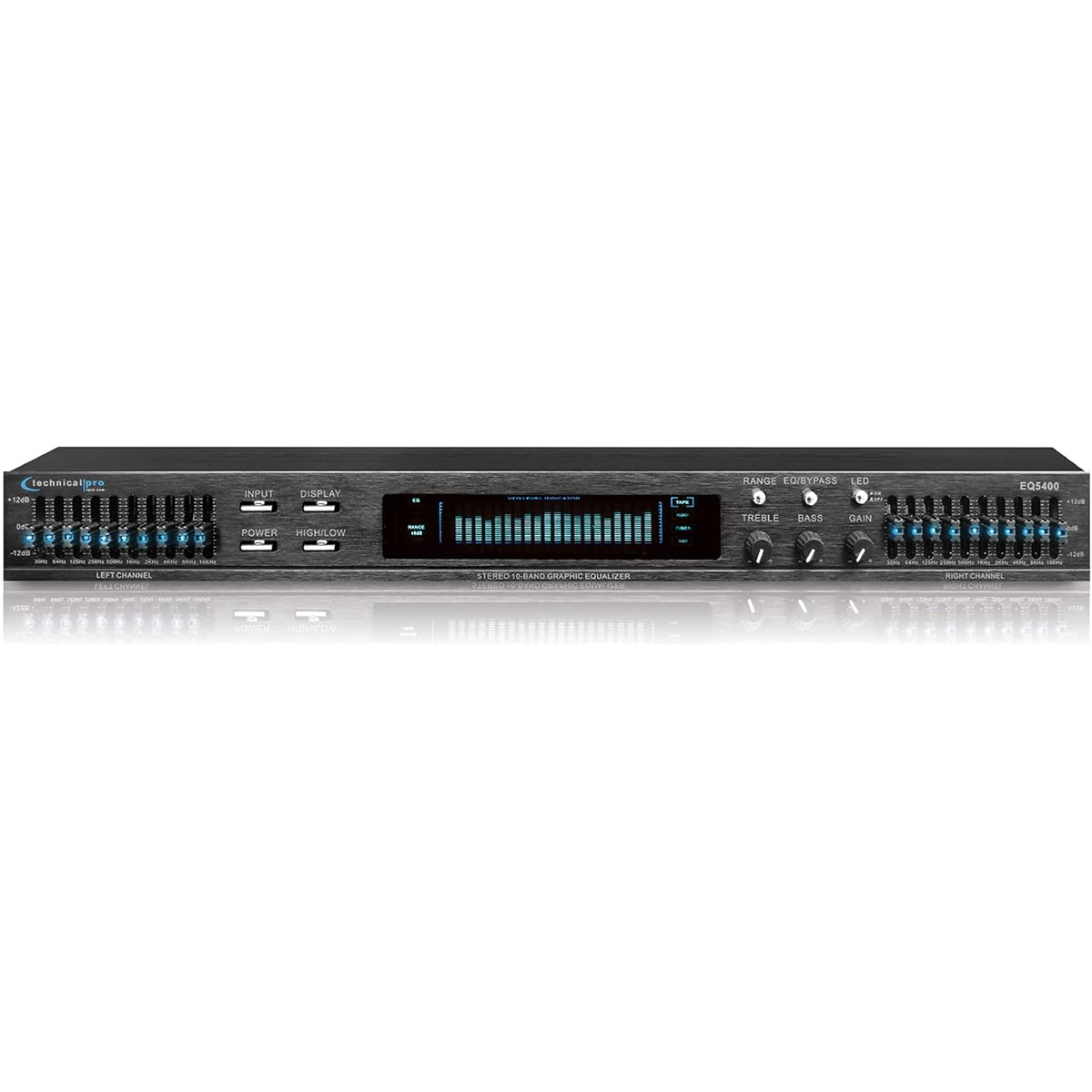 Technical Pro Dual 10 Band Professional Stereo Equalizer with Individual LED Indicator