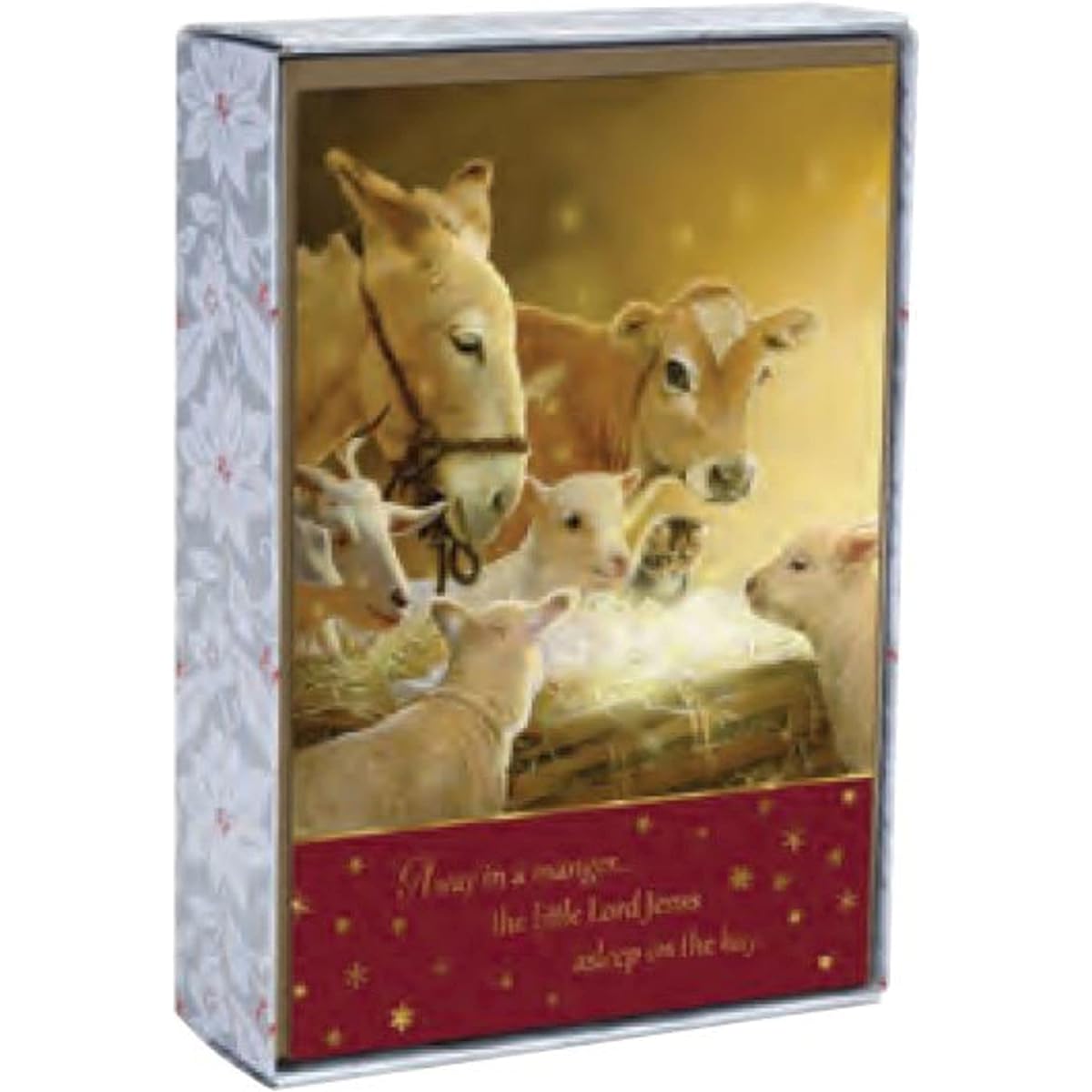 DaySpring - Away with Fodder Animals - Inspirational Christmas Cards - Box of 18 Cards and Envelopes NLT (J6340)