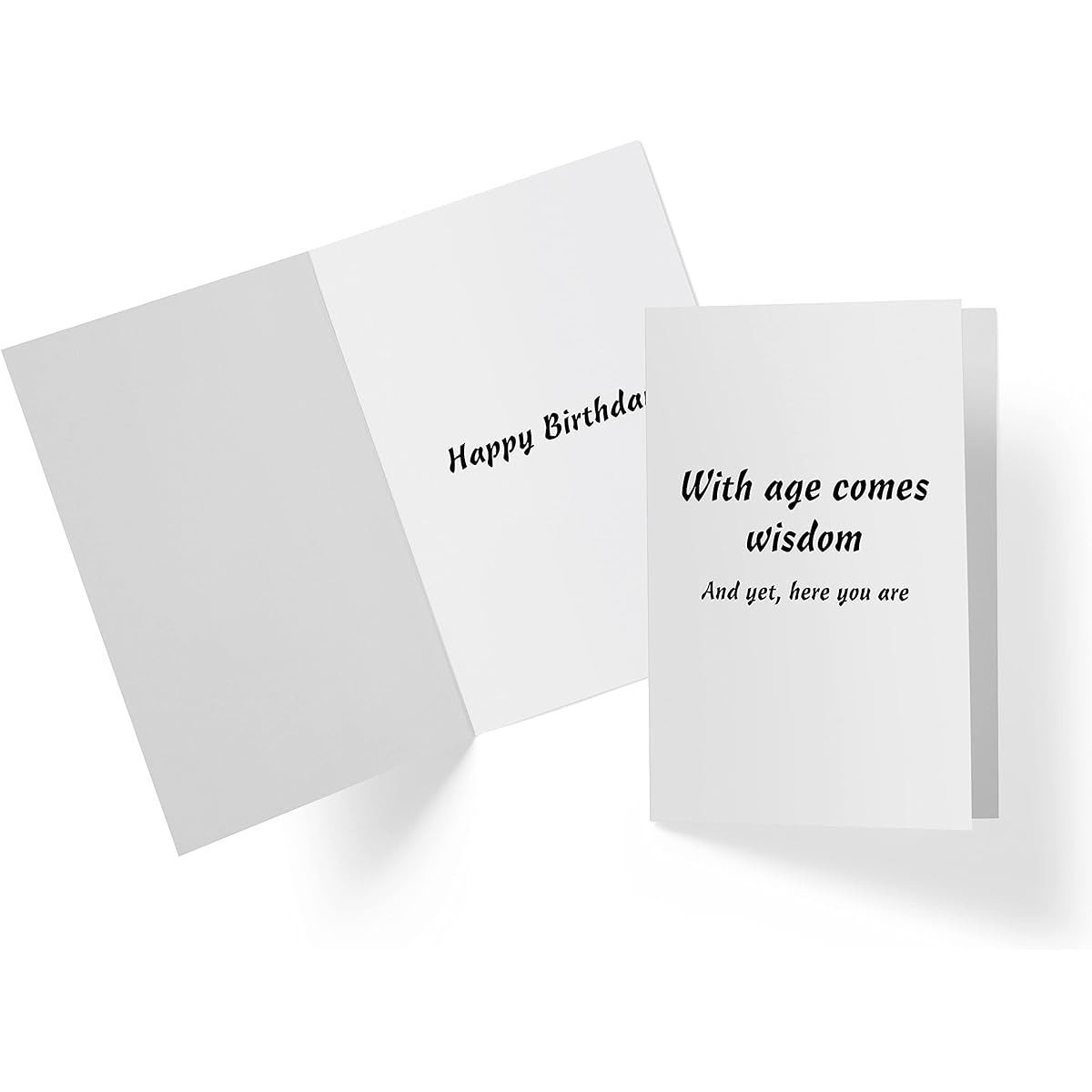 Funny Birthday Cards for Him, Her – Anniversary Cards for Colleagues, Family, Friends – Envelopes Included (English)