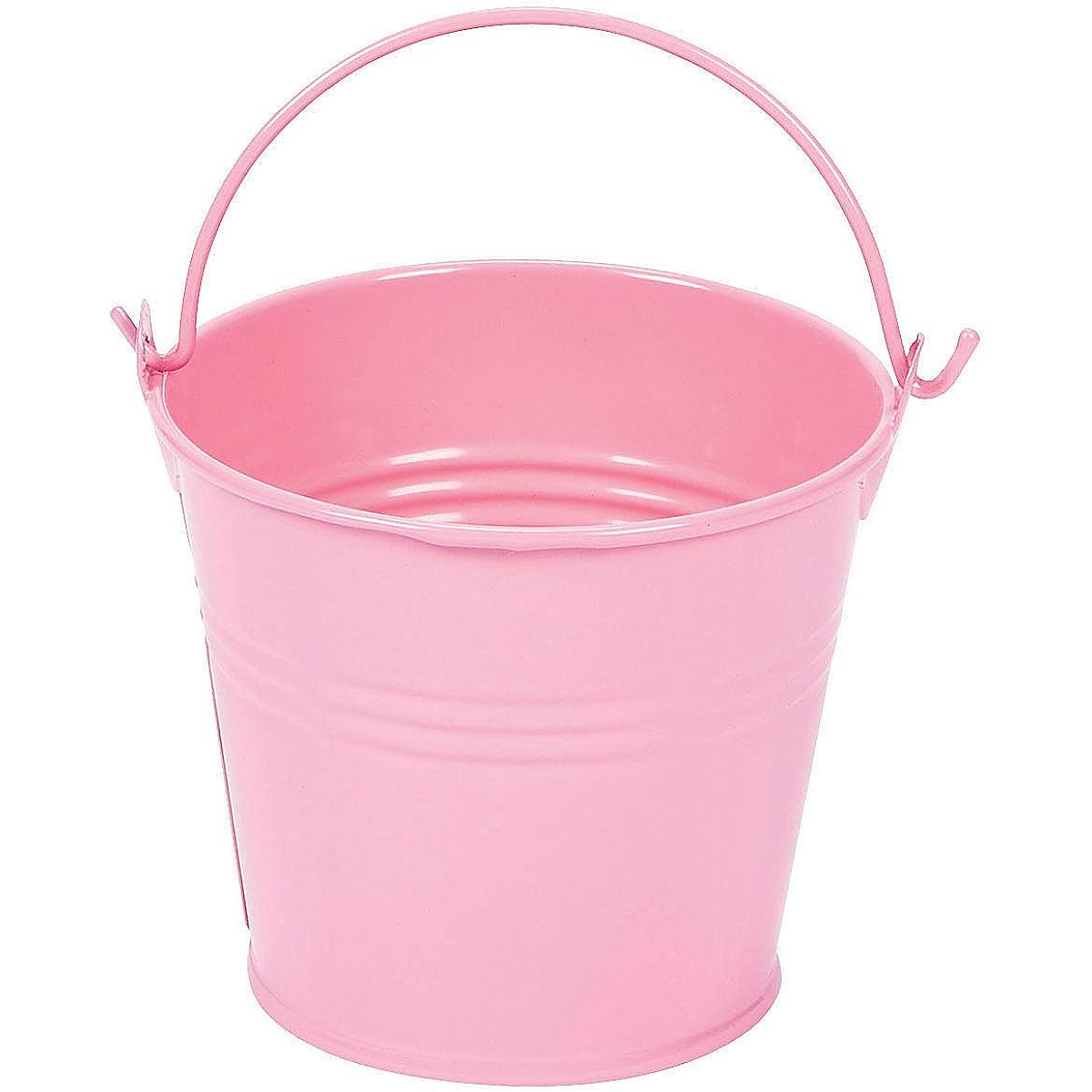 Fun Express Pastel Pink Tinplate Pails (1 Dozen) Baby Shower Favors Party Supplies Decorations