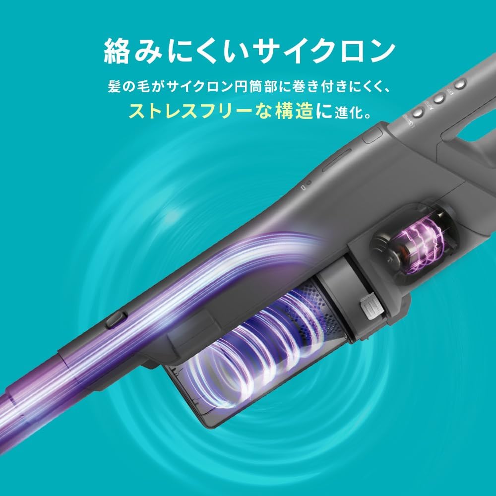 [Our Strongest Dust Collection Power] IRIS OHYAMA Vacuum Cleaner Cordless Stick Cleaner Rechargeable Cyclone Just-Put Charging Stand Electrostatic Mop Carpet Cleaning Up to 43 Minutes Operation SUUZE SCD-210P-H Gray