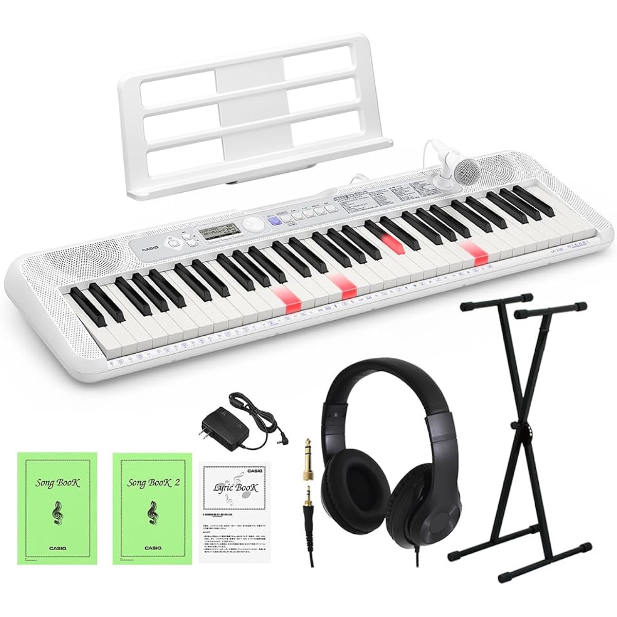 CASIO LK-330 Optical Navigation Keyboard 61 Keys Stand and Headphone Set Casio