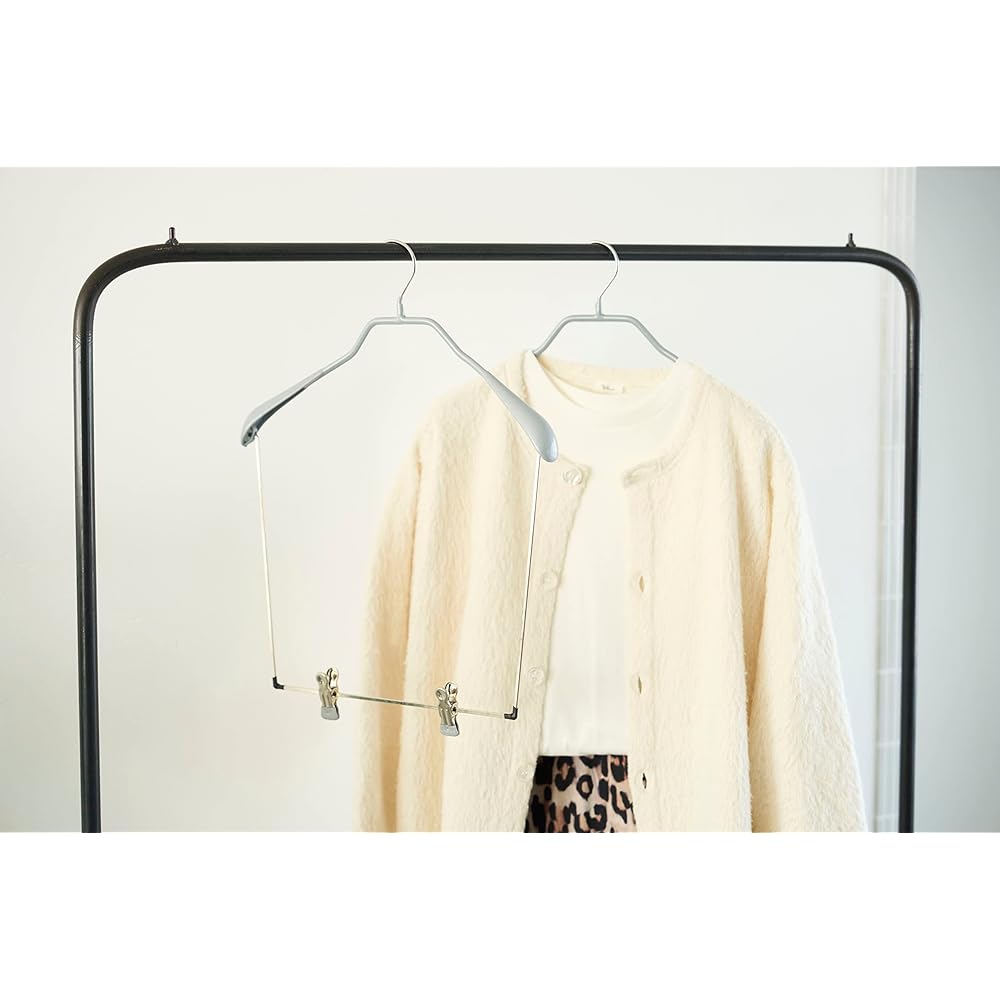 Seiei [Saori Oyamada x seiei + MAWA collaboration product, 2 styling hangers, black 120654] Hanger that won't slip off, Mawa hanger, hanger that won't lose its shape, stylist collaboration hanger